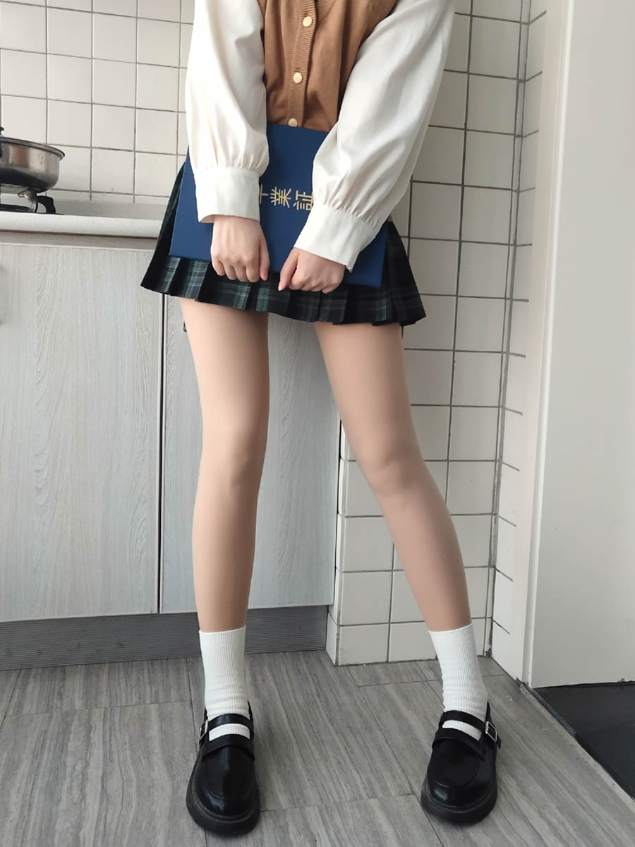 光腿神器女秋冬裸感丝袜加绒加厚超自然春秋款双层肉色踩脚连裤袜 - 图0