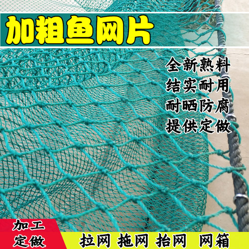 鱼网网片拉网养殖网渔网聚乙烯网片尼龙网捕鱼网布有结网养鸡网 - 图0