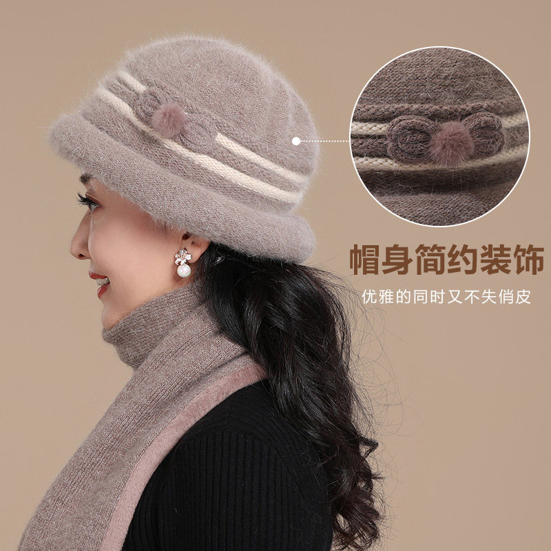中老年人帽子女士冬季妈妈毛线帽老人奶奶秋冬老太太加绒保暖盆帽,淘宝优惠券,粉丝福利购,淘宝优惠卷