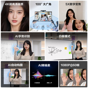 奥尼C98pro AI智能台式电脑4K高清摄像头视频会议办公人形追踪