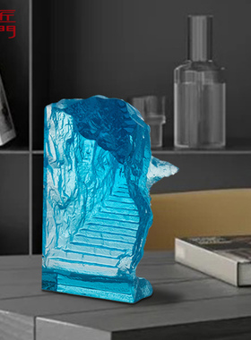 琉璃步步高升山路攀登高升路摆件