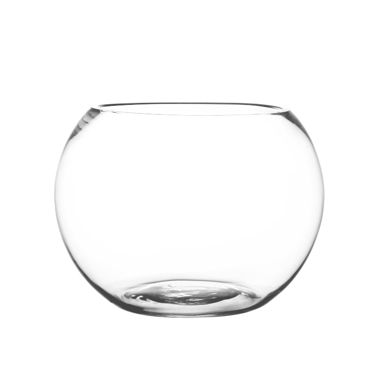 客厅小型圆球水培玻璃花瓶透明金鱼缸绿萝水养植物花盆特大号摆件