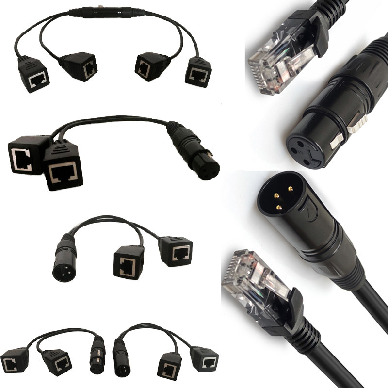 包邮三芯卡侬头转网口信号线DMX512卡侬转水晶头XLR转RJ45网口线 - 图3