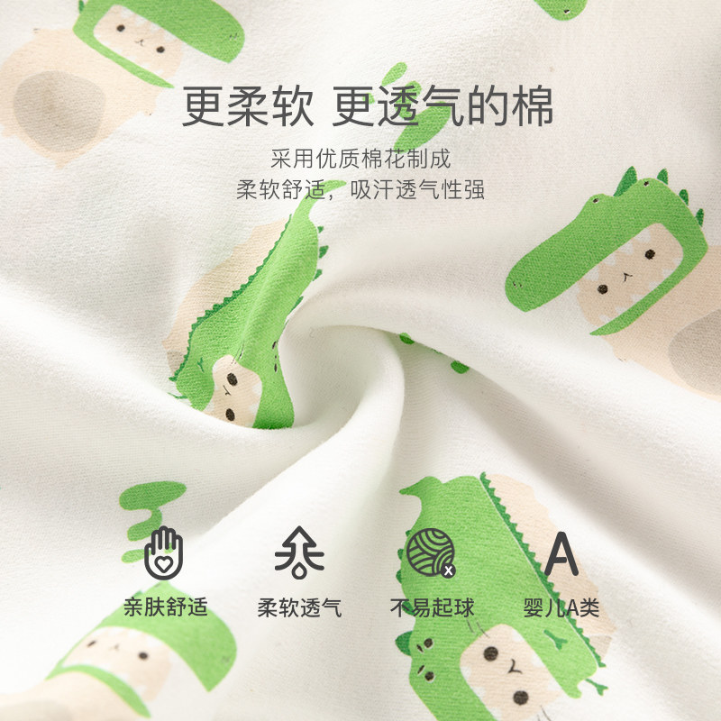 婴儿春装纯棉哈衣长袖新生宝宝睡衣 欢喜小熊连身衣/爬服/哈衣