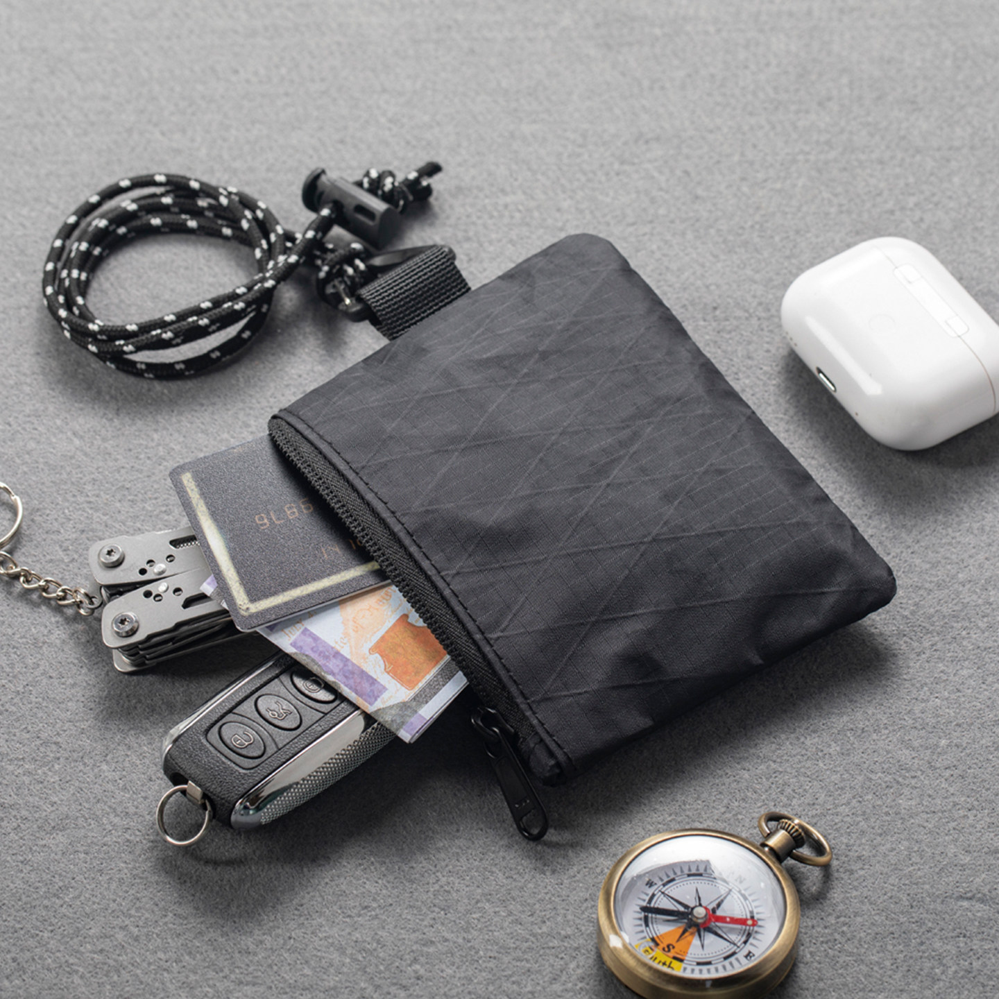 户外旅行随身卡包证件包XPAC防水收纳小包便携耳机钥匙零钱挂脖包 - 图1