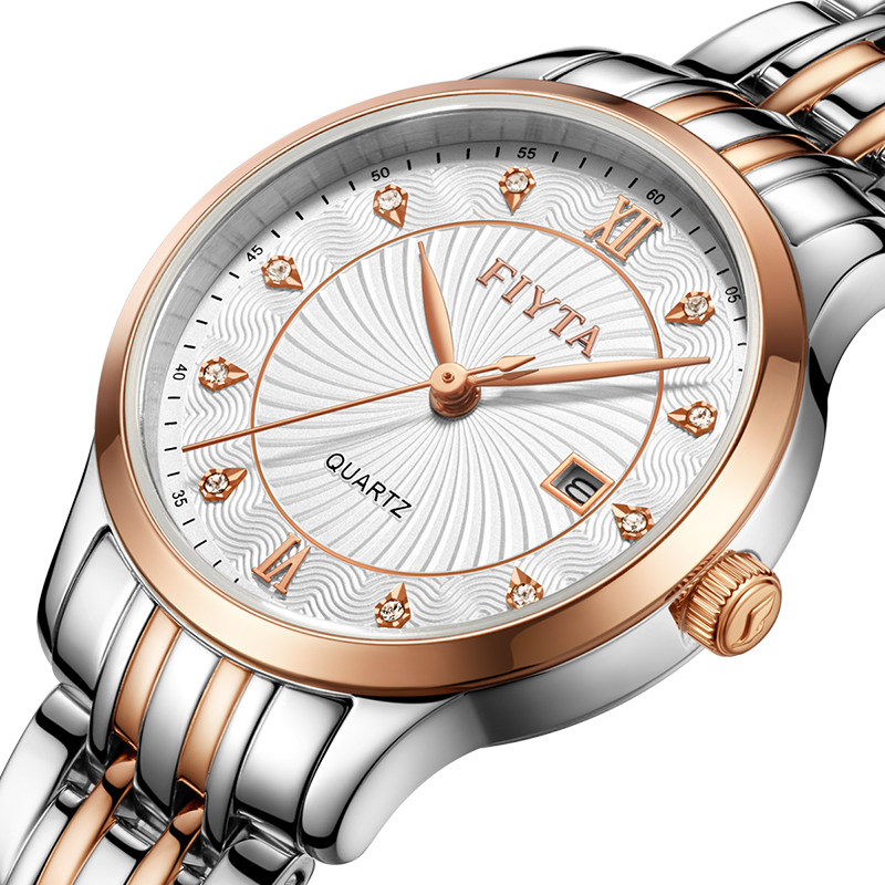 【情侣对表】飞亚达女士镶钻时尚简约石英表男士商务大气机械表