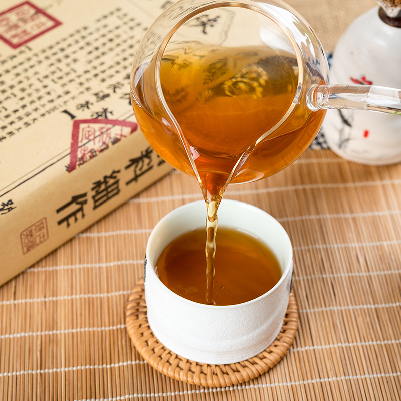 【镇店款】泾阳茯茶陕西特产黑砖茶古渡官茯1368桐木礼盒1000g