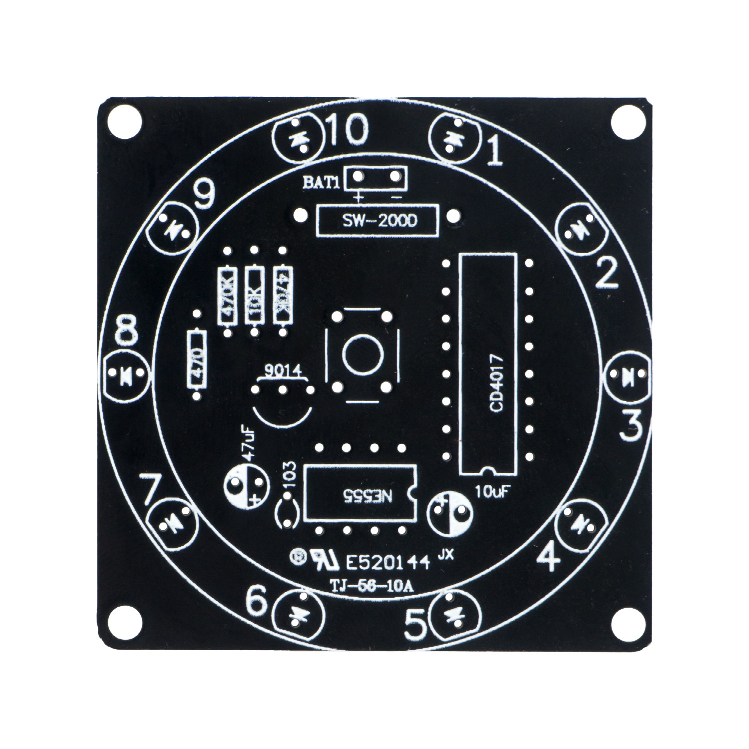 电子幸运转盘电路板制作DIY套件模拟摇奖器抽奖焊接散件TJ-56-10,淘宝优惠券,粉丝福利购,淘宝优惠卷