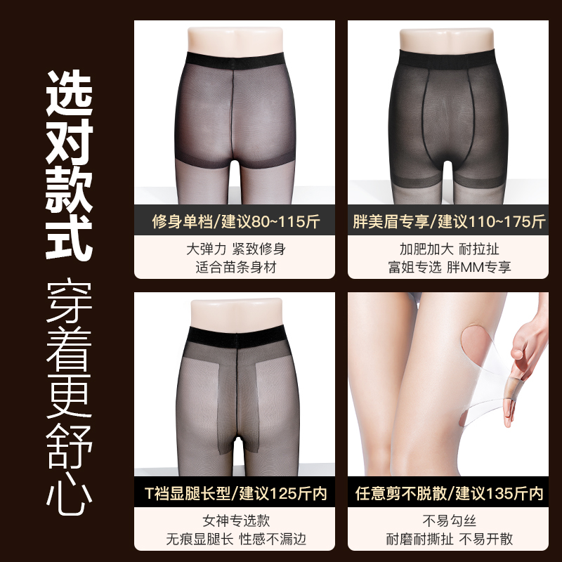 bonas宝娜斯专卖店黑丝袜女超薄款防勾丝新款黑色菠萝袜春夏季连裤袜性感黑丝2
