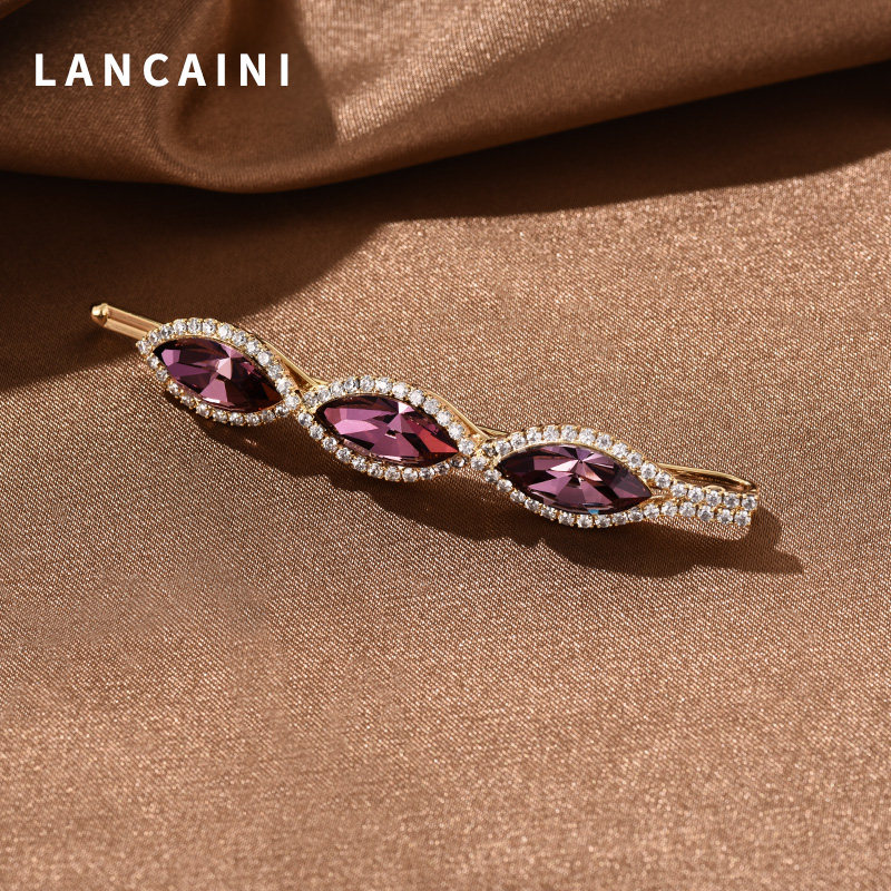 施华水晶高端定制韩国2021年边夹 兰彩妮饰品发饰