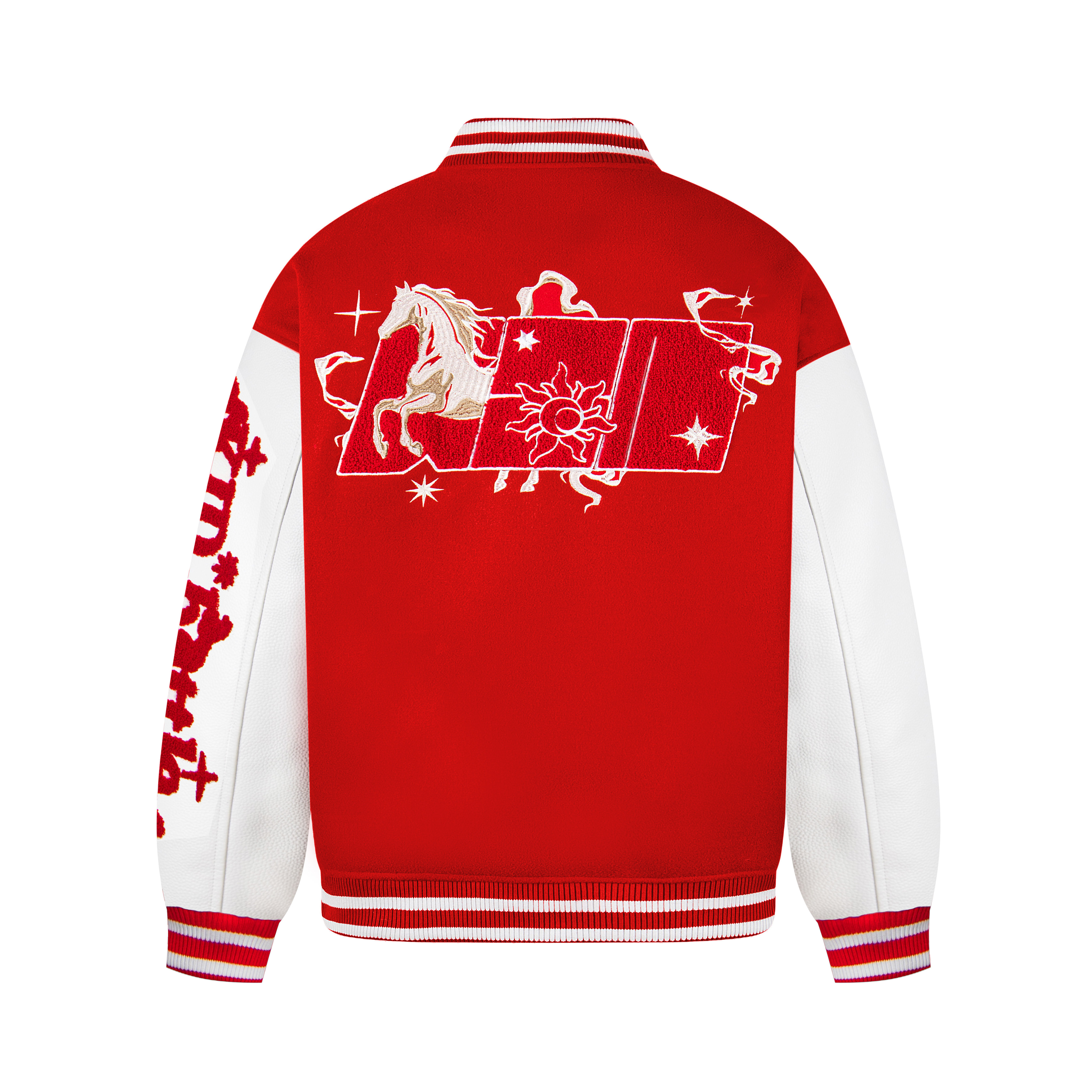 文文不乖美式复古风马年棒球服外套女情侣宽松刺绣字母拼色袖夹克,淘宝优惠券,粉丝福利购,淘宝优惠卷