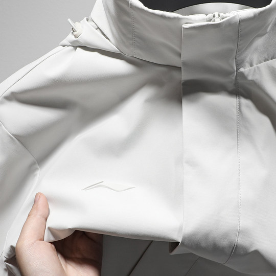 李宁团购系列防泼水运动风衣男2025秋季新款宽松舒适梭织连帽外套