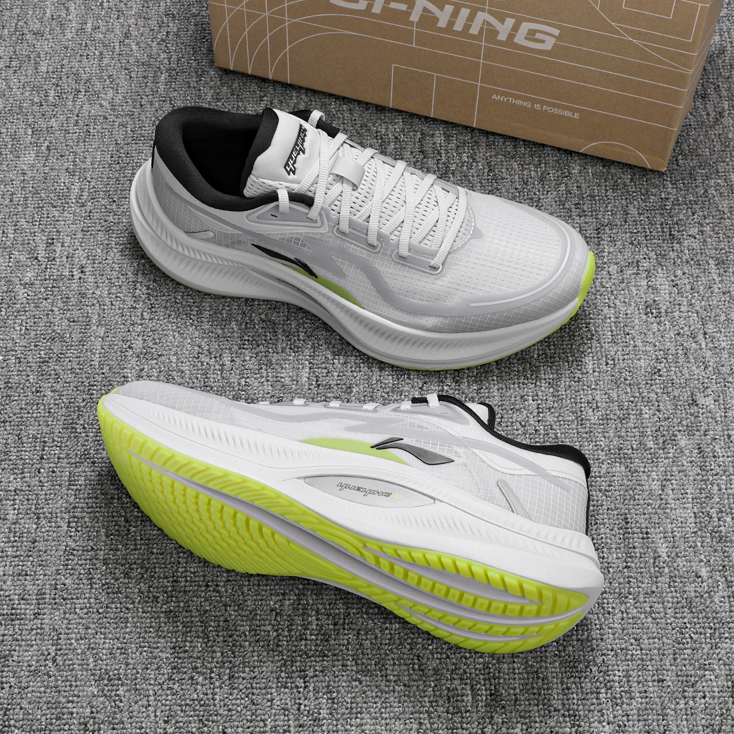 李宁跑步鞋越影运动男鞋2025秋季新款耐磨网面透气运动鞋ARHV001 - 图3