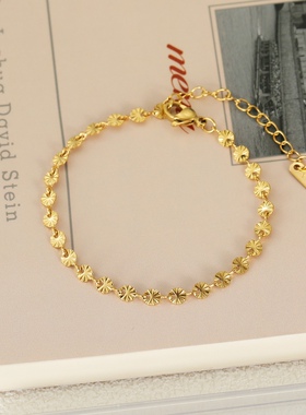 【高保色】钛钢2022年新款雪花超闪手链女高级轻奢感网红闺蜜同款