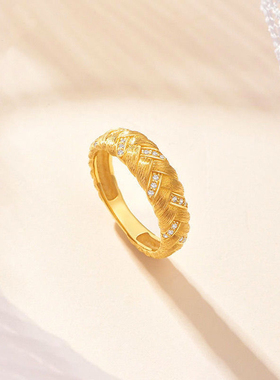 欧美个性时尚开口麻花戒指夸张ins简约创意设计感线条