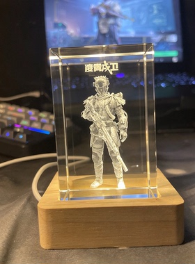 发光水晶摆件红狼威龙露娜模型