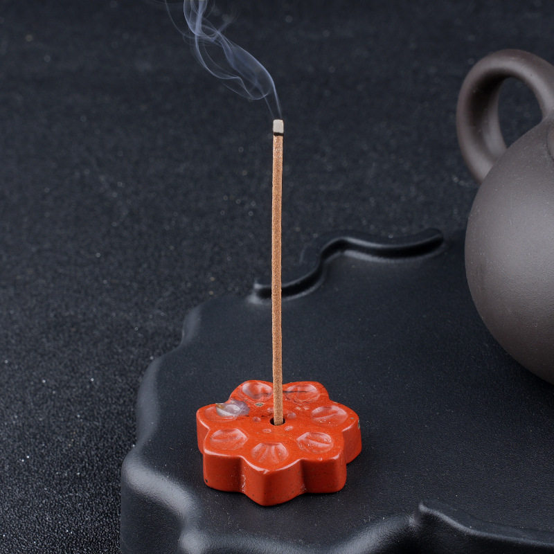 30mm天然水晶莲花香插粉晶线香香托底座虎眼石香炉插工艺品摆件,淘宝优惠券,粉丝福利购,淘宝优惠卷