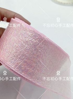 幻彩泡泡纱diy手工蝴蝶结发饰