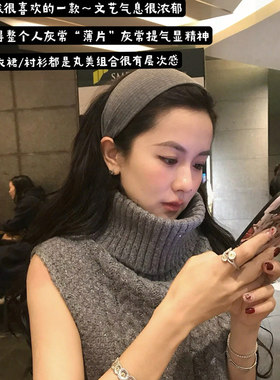 易梦玲同款发箍女夏宽边发带
