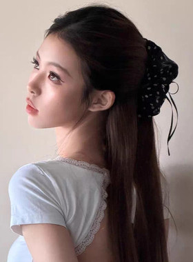 法式慵懒蕾丝花边蝴蝶结抓夹
