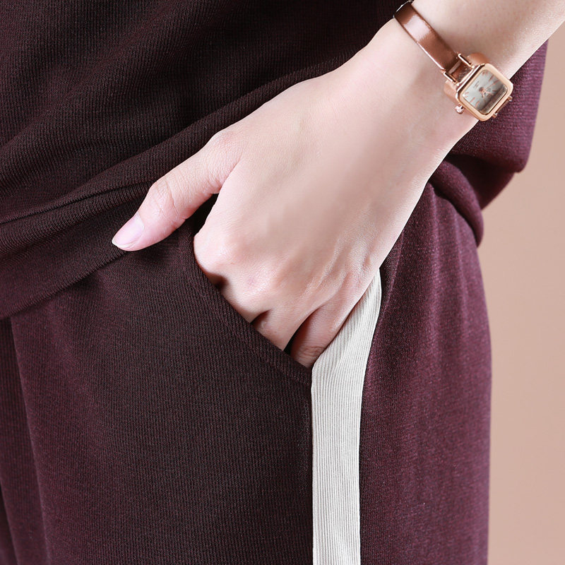 新款夏装洋气宽松大码母亲节运动服 雪中花女装中老年女装