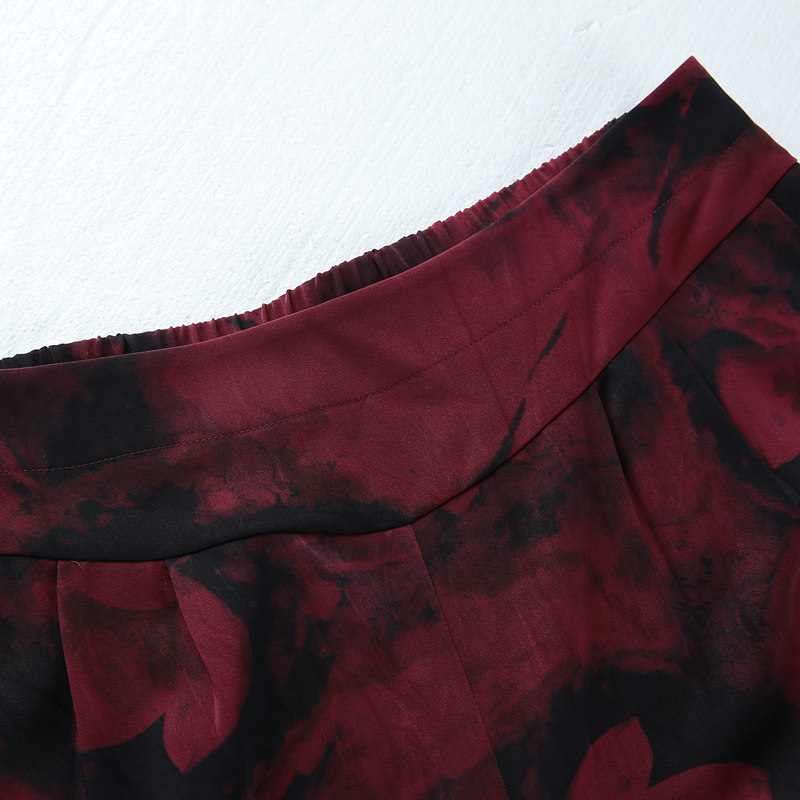 妈妈夏装短袖t恤洋气减龄缎阔腿裤 雪中花女装中老年女装