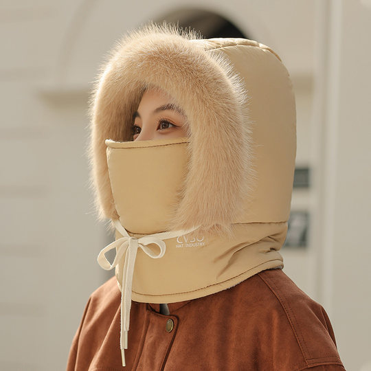 Huakou winter cycling pullover hat and scarf all in one