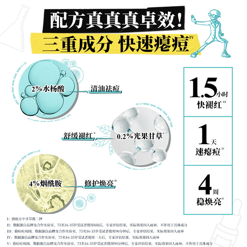 【官方正品】科颜氏液体痘痘贴水杨酸祛痘精华速瘪痘温和不刺激