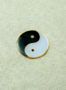 3CM黄铜版黑白太极手机阴阳八卦鱼太极8CM家用摆件