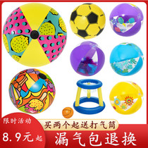 Toddler thickened inflatable beach ball swimming hand clapping ball colorful luminous marine ball children perform early to teach PVC ball