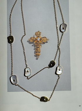 法式复古天然马蹄贝母长款项链