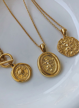 项链耳边铛希腊狮子复古小众