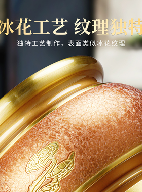 纯供奉黄铜冰花香炉招财家用财神爷专用上香供炉香火关公拜神寺庙