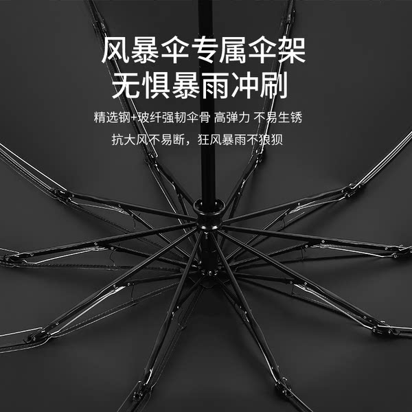 全自动雨伞男女折叠大号加固加厚晴雨两用遮阳防晒防紫外线太阳伞 - 图1