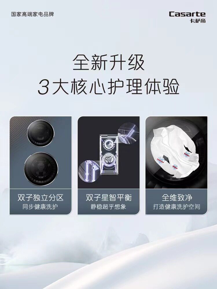 【母婴分区】卡萨帝12公斤双子洗衣机 卡萨帝洗衣机