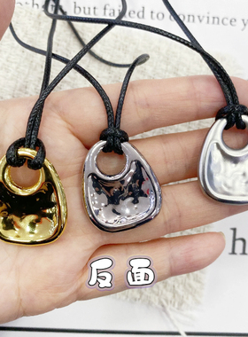 韩系简约新款吊坠项链款项链女小包设计小众高级毛衣链锁骨配饰潮