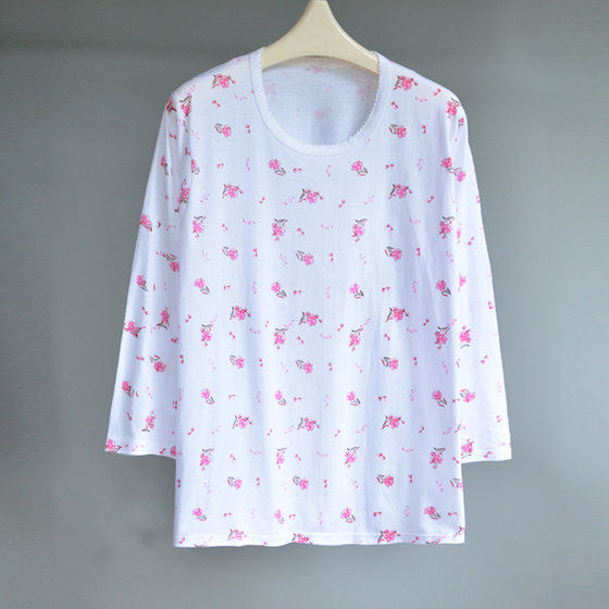Pure cotton long sleeve pajama top thin cotton