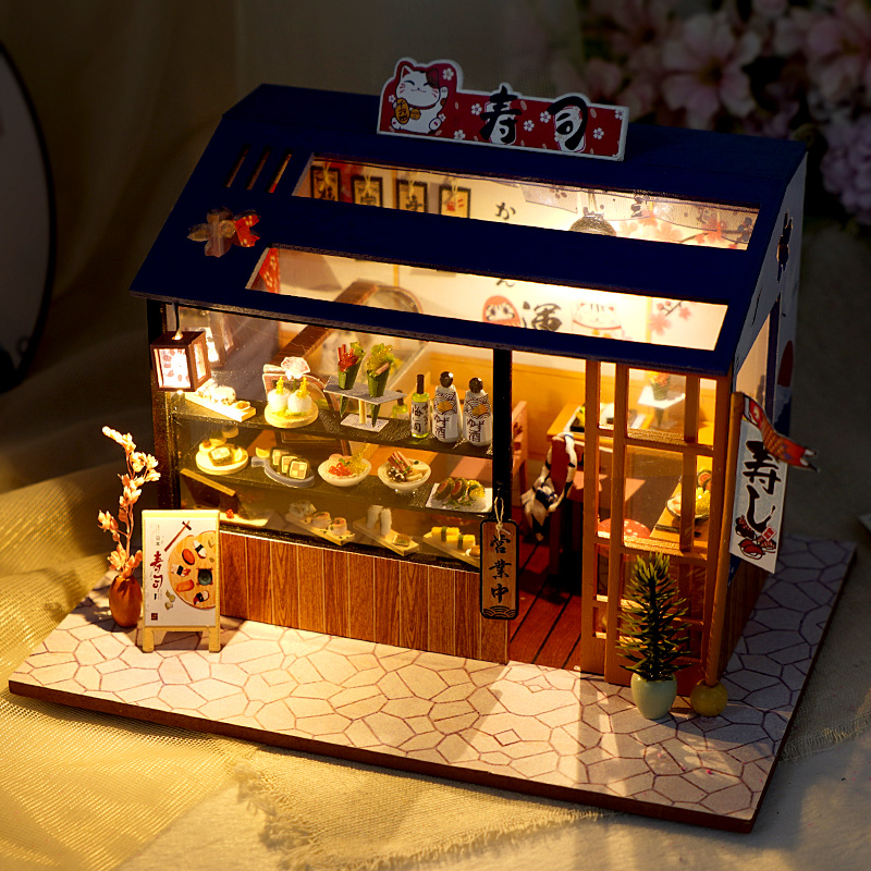 生日礼物礼盒diy小屋蓝色成品半透明空盒送礼装饰包装送女友惊喜