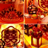 Китайская хижина, аксессуар, подарочная коробка ручной работы, домик, фигурка, китайский стиль, домик своими руками, подарок на день рождения, свадебный подарок