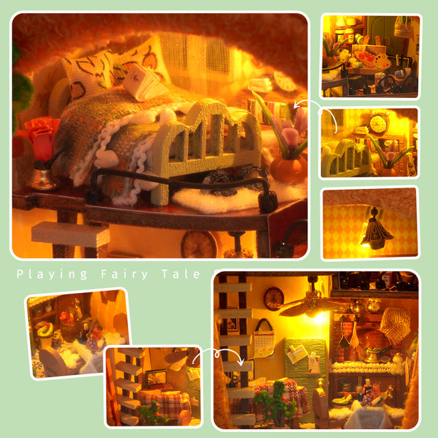 Craftsman DIY plush carrot small house model
