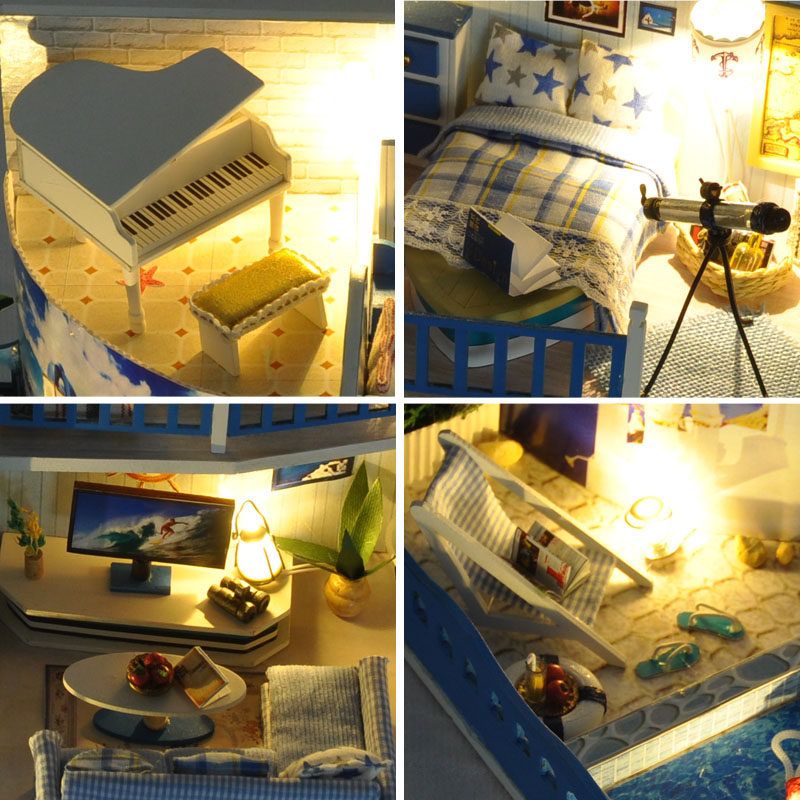 diy阁楼别墅手工制作迷你拼装玩具 巧之匠拼呗建筑/DIY小屋/拼装模型