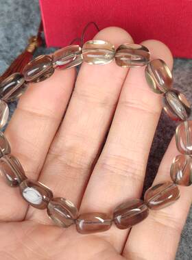 天然茶水晶随行手链单圈女款百搭饰品礼物