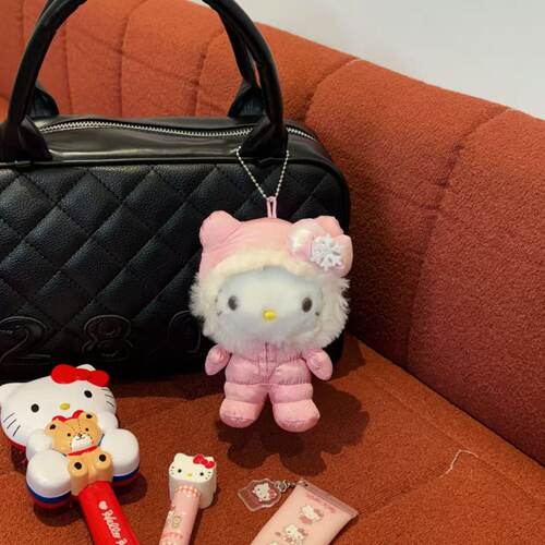 日本SELUMB滑雪羽绒服kitty美乐蒂库洛米毛绒玩偶包包挂件钥匙扣 - 图2