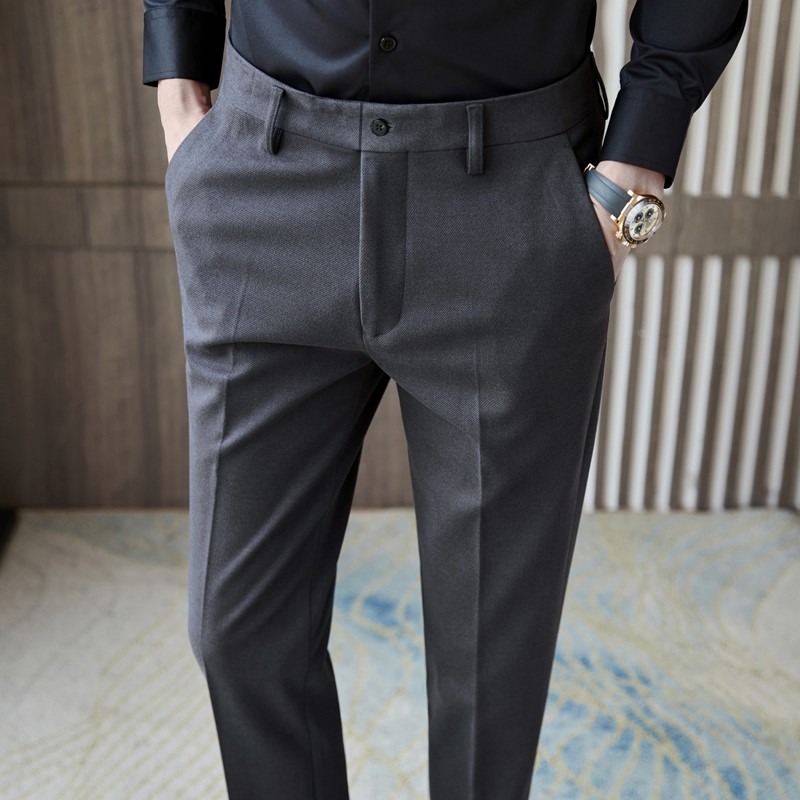 男裤子羊毛呢子秋冬季冬款加厚棕色咖色商务高端修身大码休闲西裤,淘宝优惠券,粉丝福利购,淘宝优惠卷