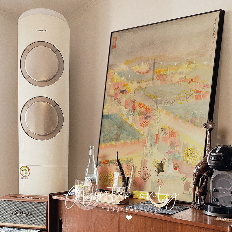 【么么黑联名款】日式原木风客厅沙发背景墙装饰画奶油风玄关挂画,淘宝优惠券,粉丝福利购,淘宝优惠卷