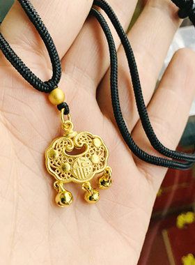 镀黄金福袋转运珠新娘礼物吊坠