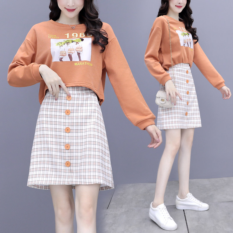 早秋新款炸街连衣裙收腰显瘦卫衣 以魅连衣裙