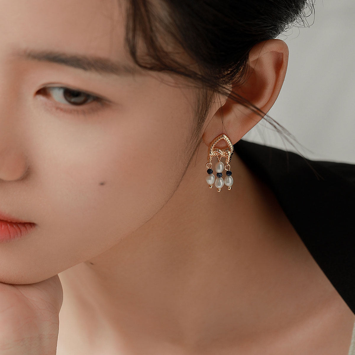 BRI.R/佰色传情S925银淡水珍珠流苏法式轻奢高级感女耳饰耳钩耳环,淘宝优惠券,粉丝福利购,淘宝优惠卷