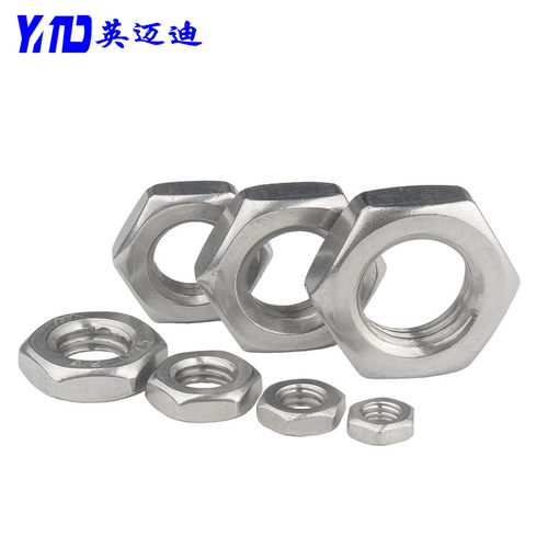 304不锈钢细牙左旋反牙薄螺母M16M18M20M22M24M27M30X1X1.5X2X3.0 - 图0