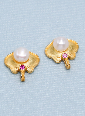 S925纯银天然珍珠祥云挂坠